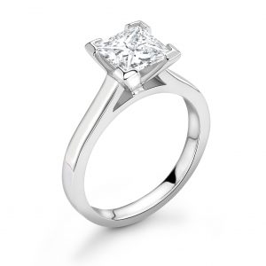 Tapered Collet Classic Solitaire Engagement Ring
