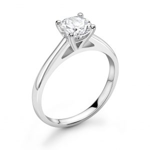 Tapered Collet Diamond Classic Solitaire Engagement Ring