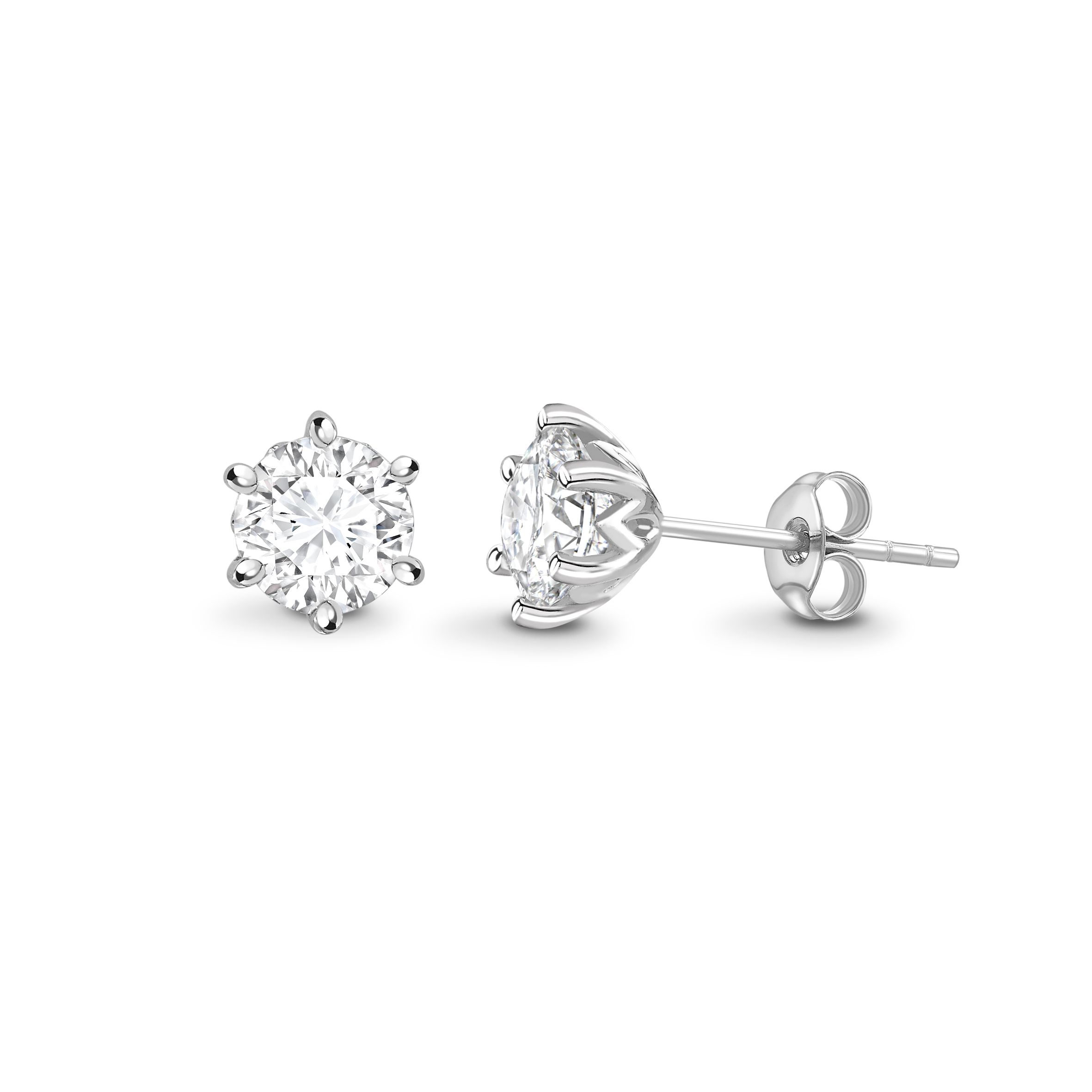 Share 74+ 6 prong diamond earrings latest - esthdonghoadian